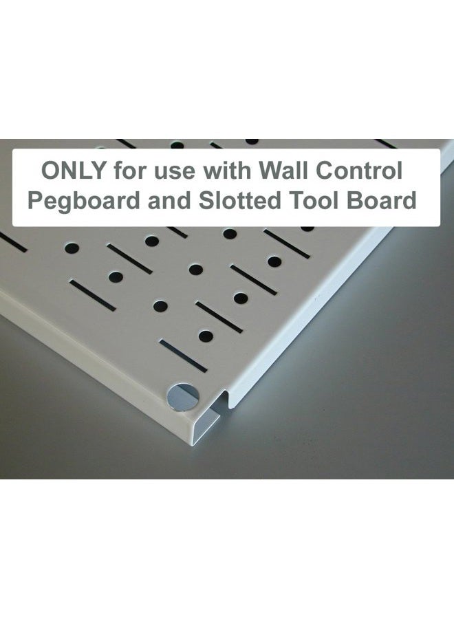 Wall Control Pegboard Shelf 6in Deep Pegboard Shelf Assembly Pegboard and Slotted Tool Board – Blue - Image 3