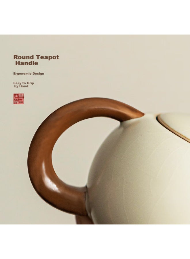 Tangfeng Ru Kiln Tea Set With Tea Tray, Kung Fu Tea Set, Chinese-style Home Ceramic Tea Brewing Pot, Gaiwan And Teacup Set - Image 2