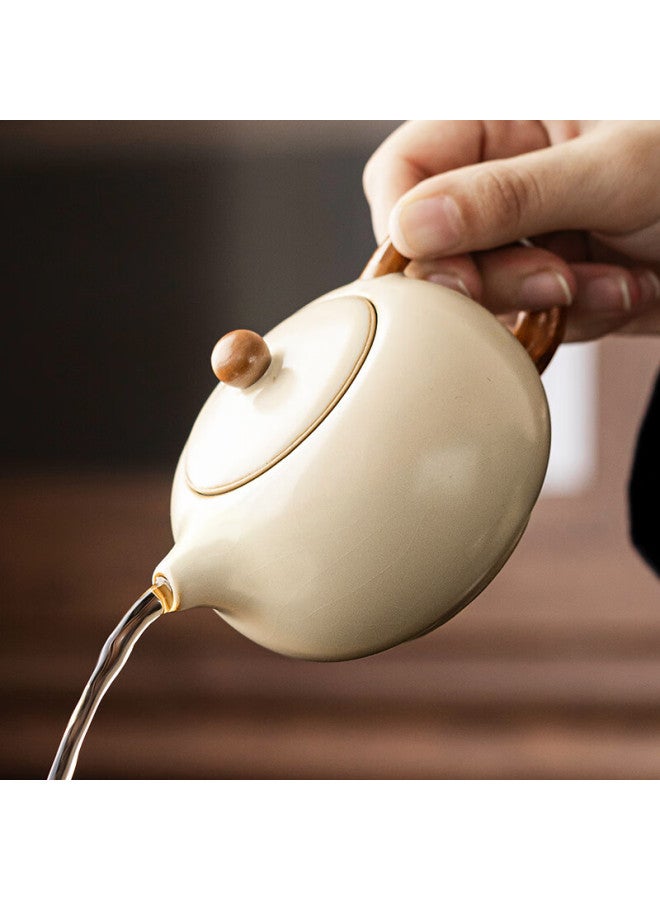 Tangfeng Ru Kiln Tea Set With Tea Tray, Kung Fu Tea Set, Chinese-style Home Ceramic Tea Brewing Pot, Gaiwan And Teacup Set - Image 4