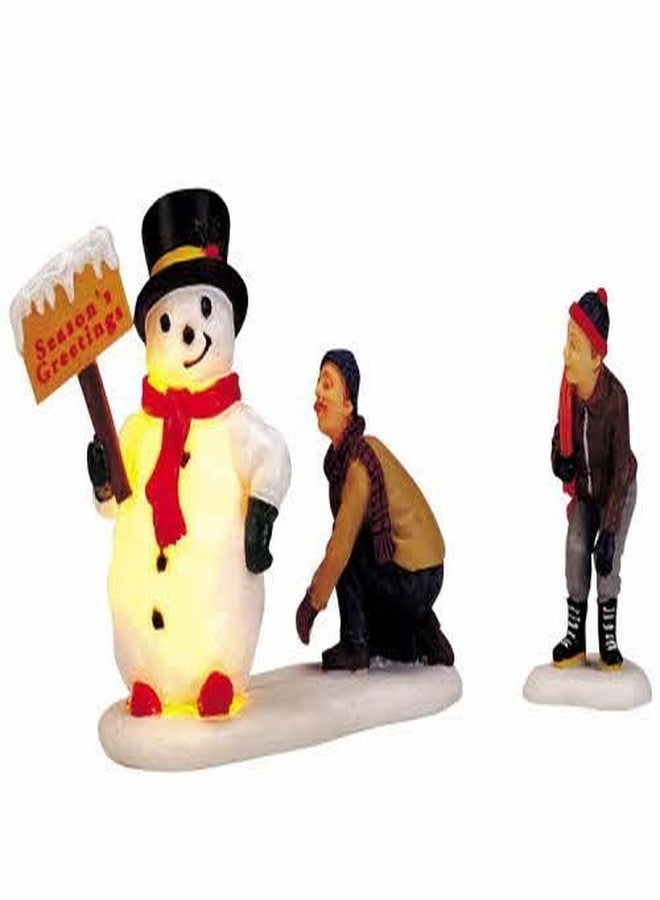 Lemax 04511 Vintage Collection Lighted Accessory Frosty's Friendly Greeting Set of 2