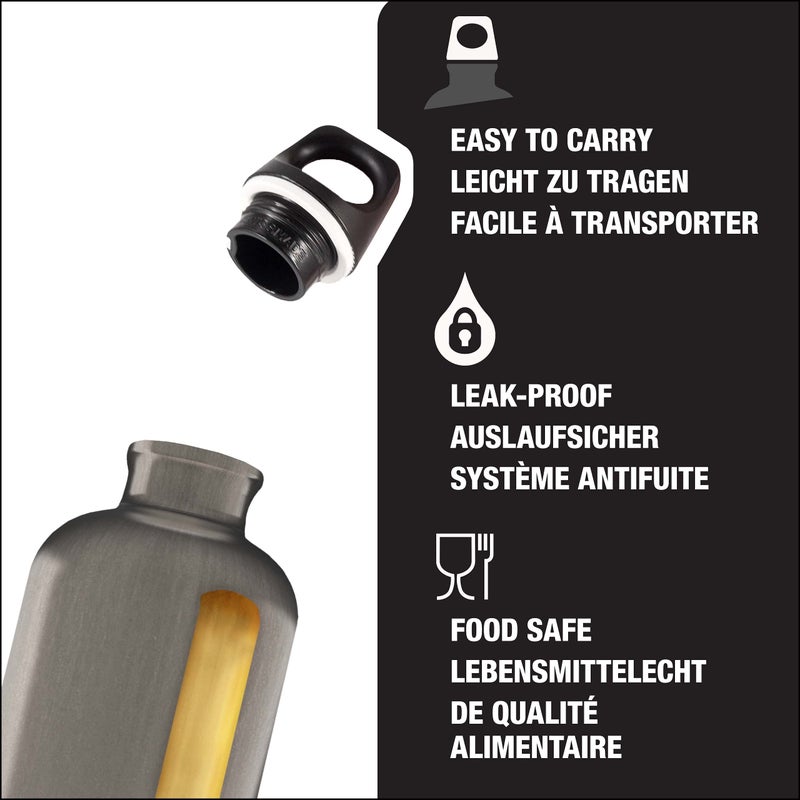 SIGG - Aluminum Water Bottle - Traveller Smoked Pearl - With Screw Cap - Leakproof  Lightweight  BPA Free - 34 Oz Grey - Image 4