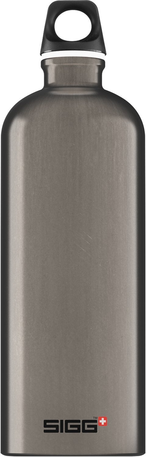 SIGG - Aluminum Water Bottle - Traveller Smoked Pearl - With Screw Cap - Leakproof  Lightweight  BPA Free - 34 Oz Grey - Image 2