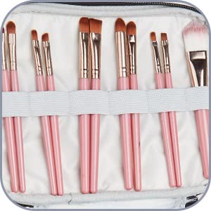 SIMXEN Makeup Bags Double Layer Travel Cosmetic Cases  Makeup Organizer Toiletry Bags  Cosmetic Pouch for Women Travel Storage Toiletry Pouch with Elastic Band and 2 Zipper  Pink - Image 2