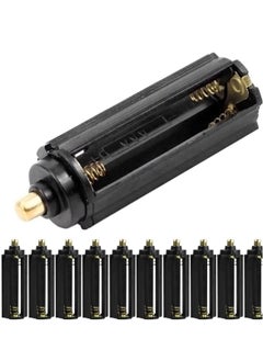 Excefore 20 PCS Black Cylindrical Battery Holder, Plastic 3 x AAA Battery Storage Case, 3 x 1.5V AAA Batteries to 18650 Battery, Suitable for 3 x 1.5V AAA Batteries Flashlight Torch  - Image 1
