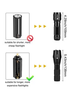 Excefore 20 PCS Black Cylindrical Battery Holder, Plastic 3 x AAA Battery Storage Case, 3 x 1.5V AAA Batteries to 18650 Battery, Suitable for 3 x 1.5V AAA Batteries Flashlight Torch  - Image 3