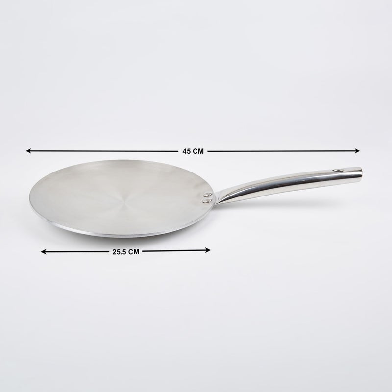 Home Centre Valeria Carin Stainless Steel Induction Concave Tawa - 25.5cm - Image 3