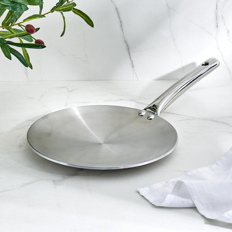 Home Centre Valeria Carin Stainless Steel Induction Concave Tawa - 25.5cm - Image 1