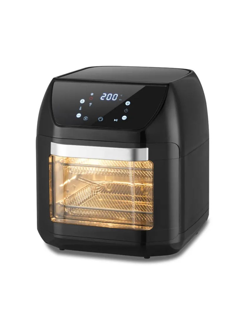SLIVERS CRIEST - 15L, 6-in-1 Versatility Stainless Steel Toaster Small Kitchen Appliances Built-In Digital Air Fryer Oven With Visible Window - Image 1