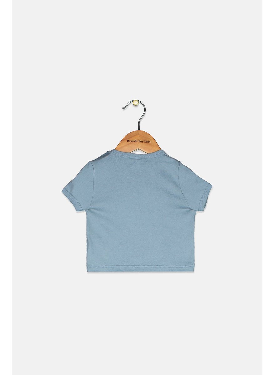 Petit Bateau Toddlers Boy Graphic Print T-shirt, Slate Blue  - Image 2