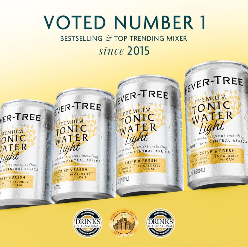 FEVER TREE Fever-Tree Refreshingly Light Tonic Water - Premium Quality Mixer in 5.07 Fl Oz Cans, Pack of 24 - Image 3