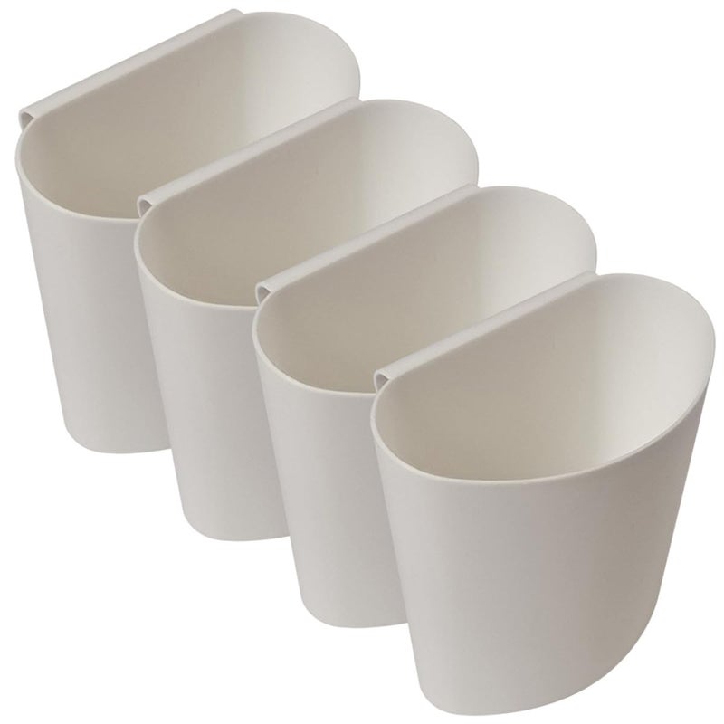 Simple multi-feature practical build Baluue 4pcs Hanging Storage Basket for Cart, Small White Portable Organizer Bucket for Salon, Kitchen, Tattoo Supplies, Sundries Holder Global upgraded practical design Global assorted color picks Desert area eligible deliver Globally selected raw material Anti topple design Long term storage compatible Natural tone color options Nationwide delivery Surface safe Popular practical build Size-sorted warehouse storage Globally popular universal design Licensed warehouse stored goods Closed & open space compatible Local licensed courier Multi-budget available picks Classified organized storage Permanent & temporary usable Fast warehouse picking Affordable fast purchase options Global versatile design User tested optimized build Riyadh Jeddah Dammam ship Light & heavy use compatible - Image 1