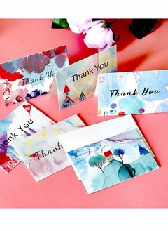 KASTWAVE Thank You Cards Pack, 12 Pack Watercolor Thank You Greeting Cards Gift Cards with 12 Stickers and 12 Envelopes for All Graduation, Weddings, Occasion Birthdays Baby Showers Teachers and Wedding  - Image 5