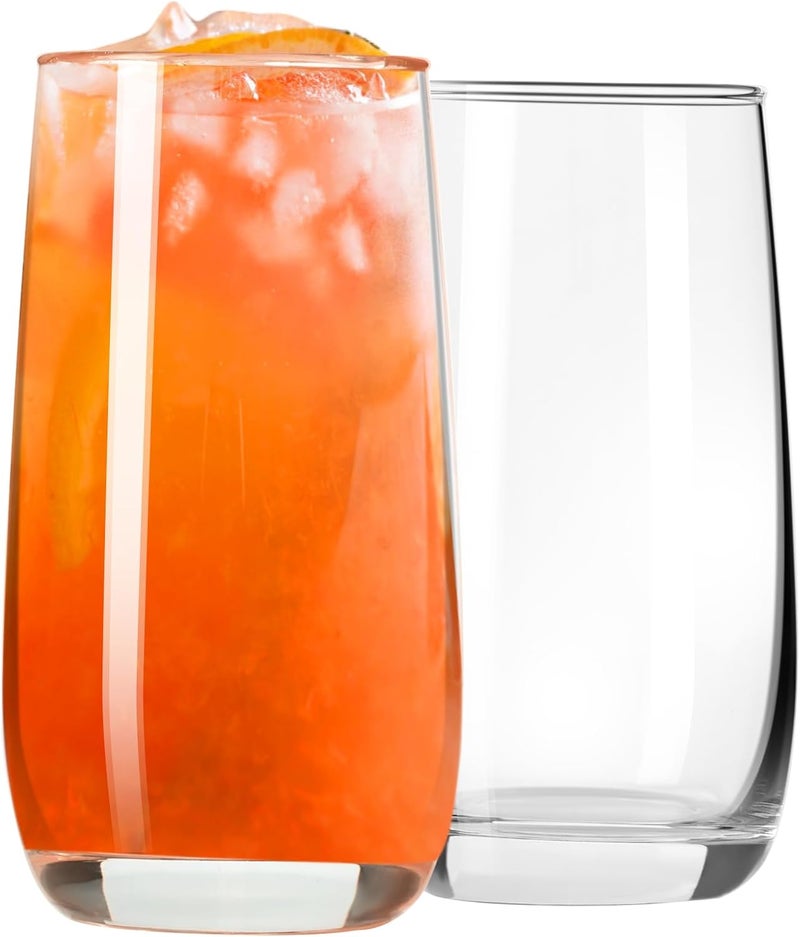 PARACITY Highball Glasses Set of 2, Drinking Glasses 12 Oz, Clear Glass Cups, Tall Tumbler Water Glasses, Glassware Set for Cocktail, Coffee, Mojitos - Image 1