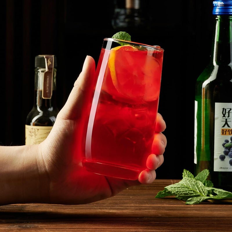 PARACITY Highball Glasses Set of 2, Drinking Glasses 12 Oz, Clear Glass Cups, Tall Tumbler Water Glasses, Glassware Set for Cocktail, Coffee, Mojitos - Image 5