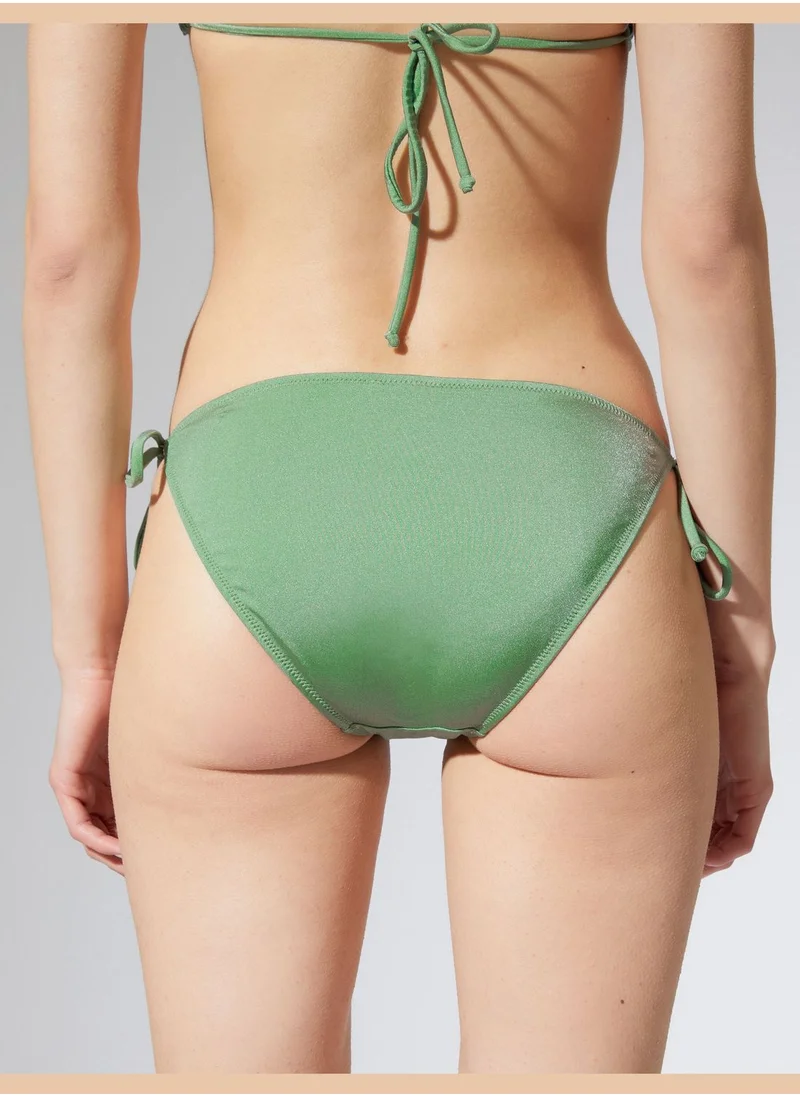 كوتون Side Tie Regular Waist Bikini Bottom