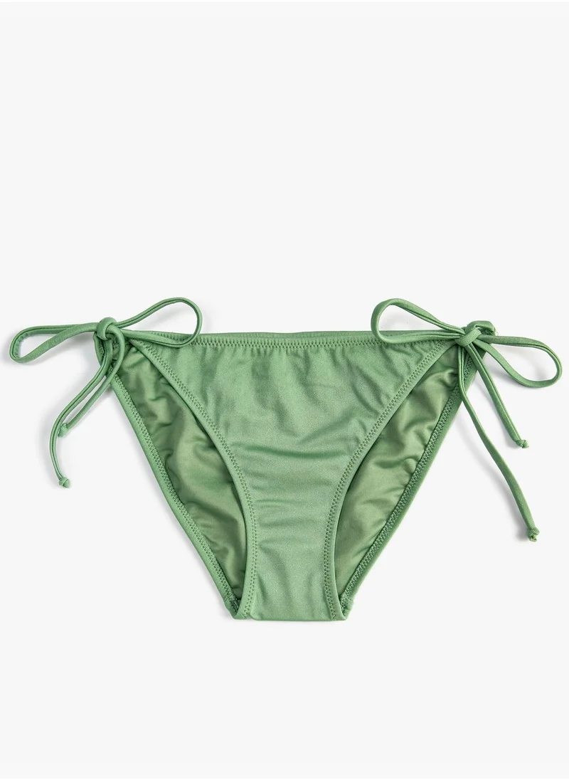 كوتون Side Tie Regular Waist Bikini Bottom