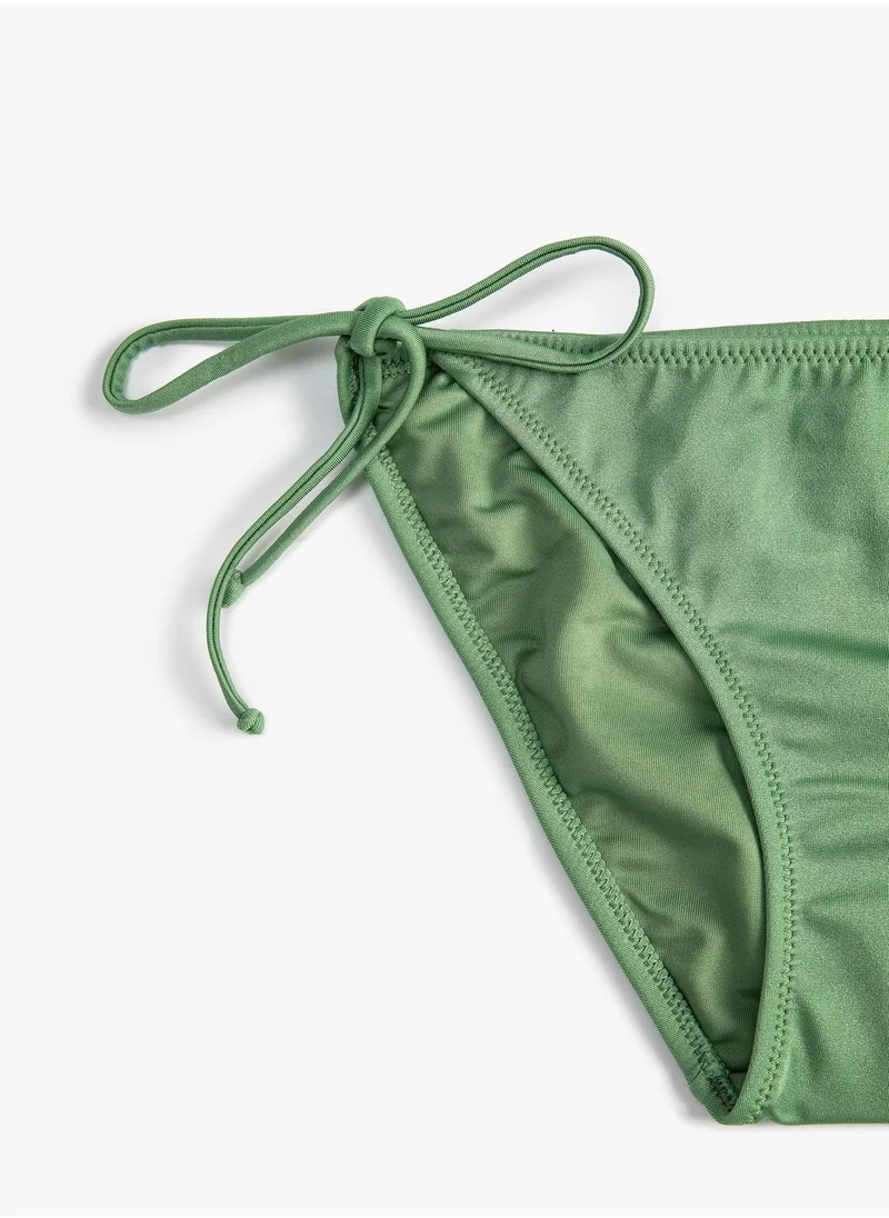 كوتون Side Tie Regular Waist Bikini Bottom