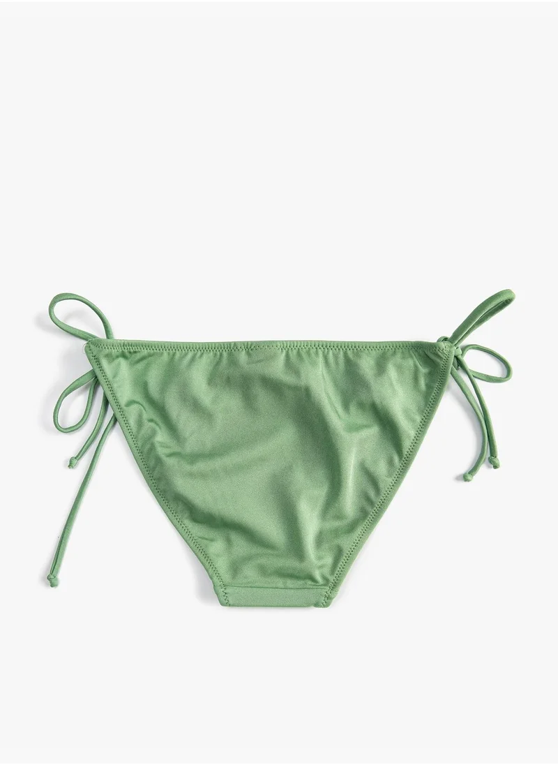 كوتون Side Tie Regular Waist Bikini Bottom