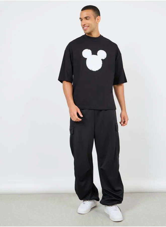 ستايلي Mickey Mouse Graphic Print Boxy Fit T-Shirt