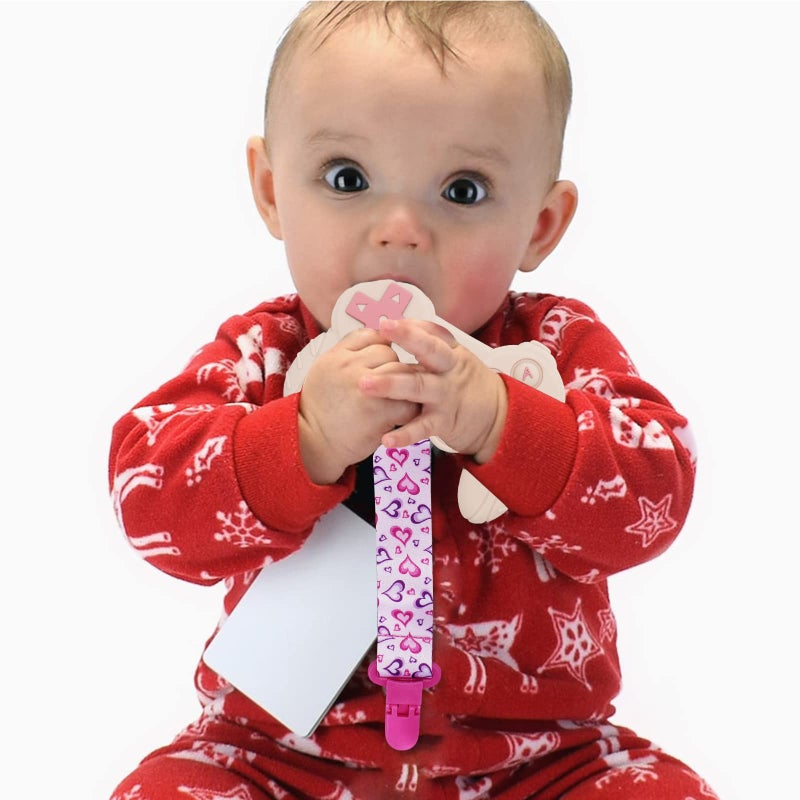 BIGSPINACH Cool Remote Game Control Teething Toy for Babies 0-6 6-12 Months,Game Controller Teether for Gamer Parents,Baby's First Valentines Day Gifts,Silicone Remote Chew Toysï¼ˆPink - Image 2