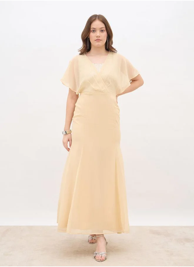 Styli Styli Embellished Sequined A-Line Maxi Dress