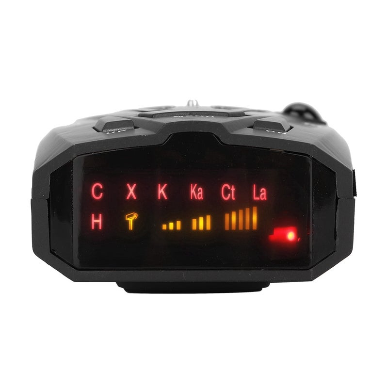 مكشاف رادار ليزر لتنبيه صوتي لأمان سرعة السيارة GPS V7 360 درجة بـ 16 نطاق تردد (أسود) - Image 5