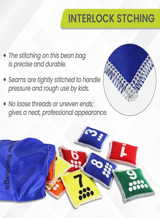 GISCO مجموعة أكياس الفول التعليمية من جيسكو للأرقام والنقاط من 1 إلى 10 | يتعلم الأطفال الأرقام، لعبة تعليمية للأطفال الصغار، من أساسيات رياض الأطفال | عبوة من 10 قطع، متعددة الألوان، للأعمار من 3 سنوات فما فوق - Image 5