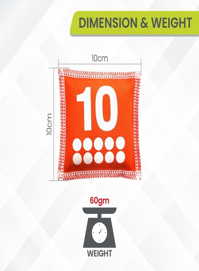 GISCO مجموعة أكياس الفول التعليمية من جيسكو للأرقام والنقاط من 1 إلى 10 | يتعلم الأطفال الأرقام، لعبة تعليمية للأطفال الصغار، من أساسيات رياض الأطفال | عبوة من 10 قطع، متعددة الألوان، للأعمار من 3 سنوات فما فوق - Image 3