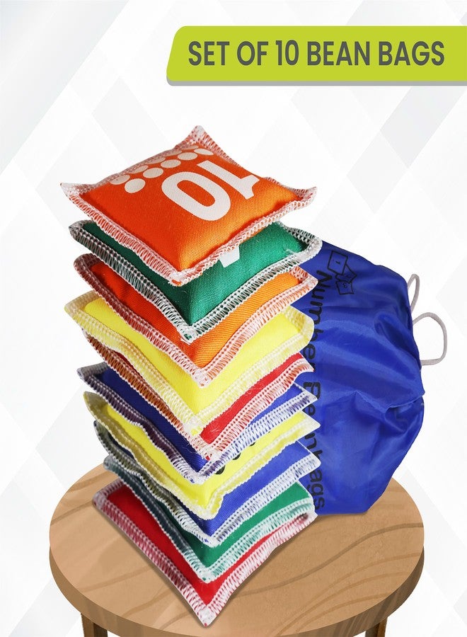 GISCO مجموعة أكياس الفول التعليمية من جيسكو للأرقام والنقاط من 1 إلى 10 | يتعلم الأطفال الأرقام، لعبة تعليمية للأطفال الصغار، من أساسيات رياض الأطفال | عبوة من 10 قطع، متعددة الألوان، للأعمار من 3 سنوات فما فوق - Image 2