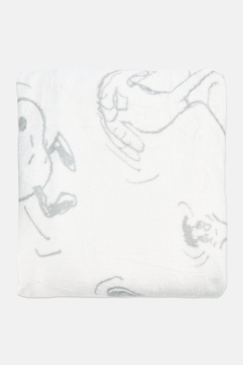 Peanuts Peanut Print Blanket , Off White - Image 1