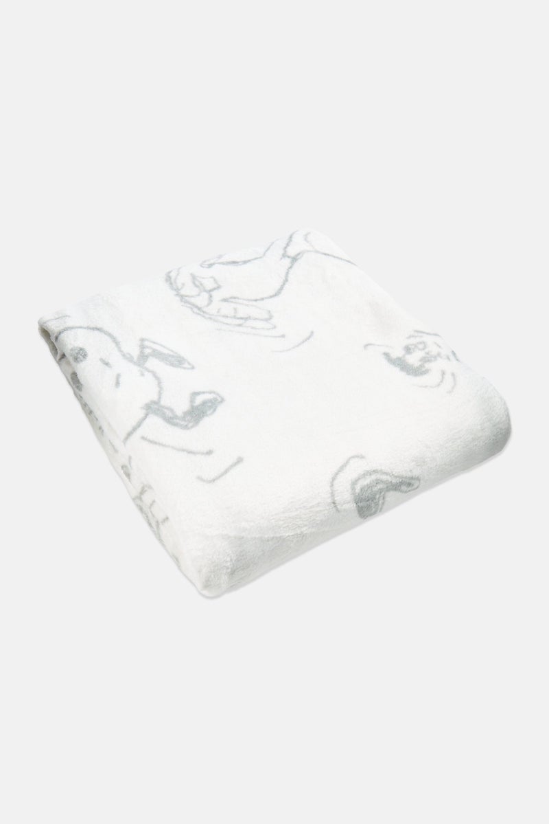 Peanuts Peanut Print Blanket , Off White - Image 2