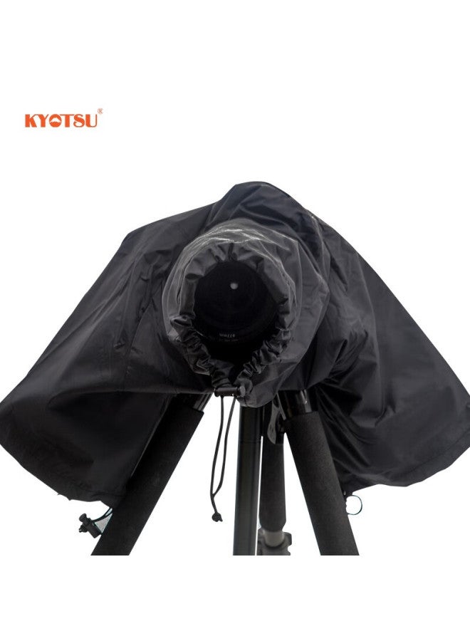 Kyotsu غطاء مطري للكاميرا، عالمي لكاميرات كانون، نيكون، سوني DSLR وكاميرات مرآة (أسود) - Image 2