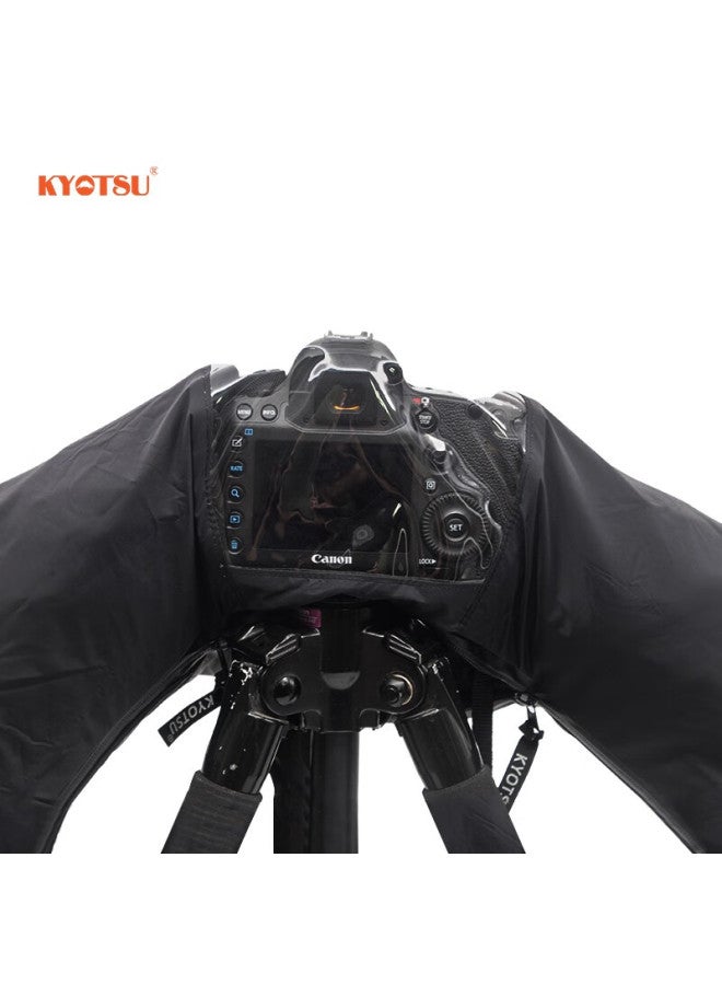 Kyotsu غطاء مطري للكاميرا، عالمي لكاميرات كانون، نيكون، سوني DSLR وكاميرات مرآة (أسود) - Image 5