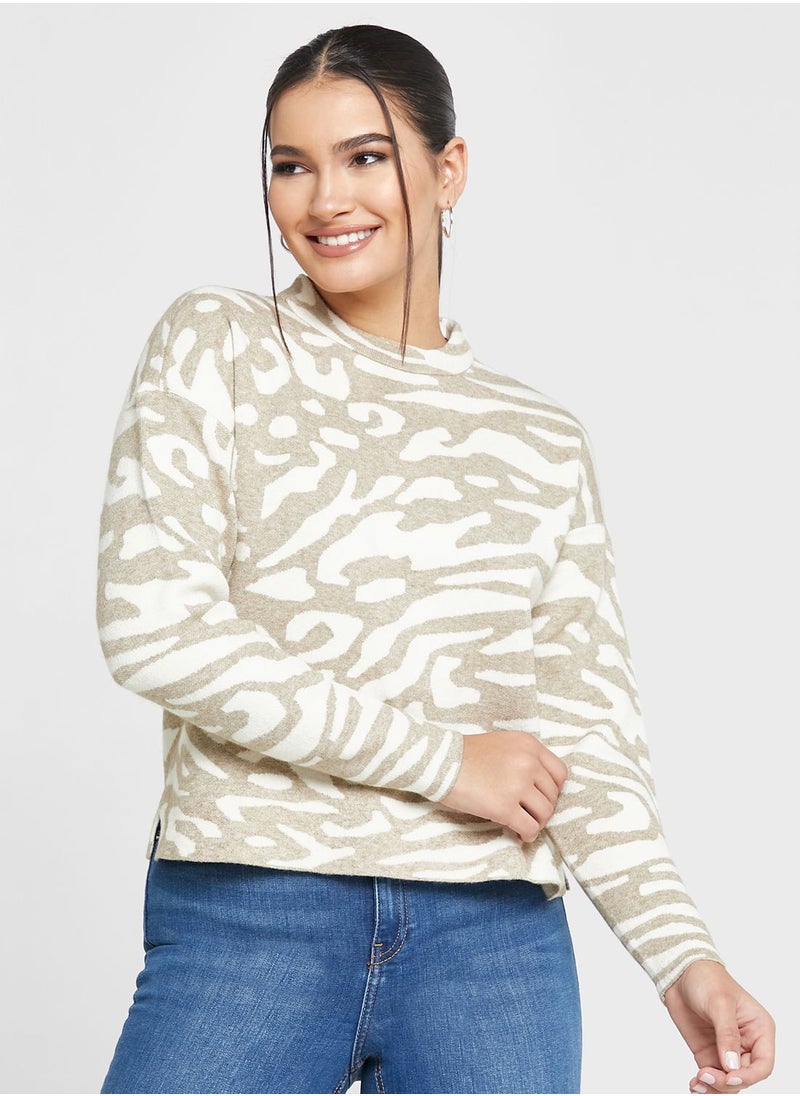 ONLY - Printed Knitted Sweater - Image 1
