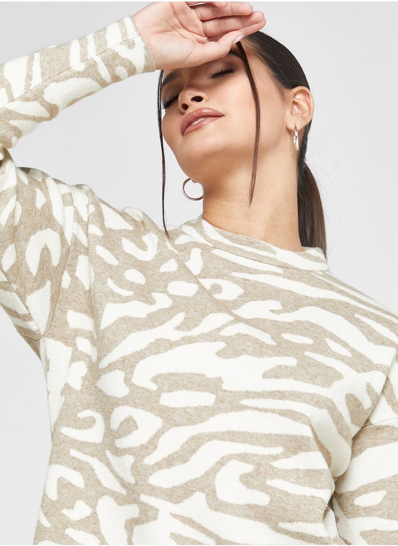 ONLY - Printed Knitted Sweater - Image 1