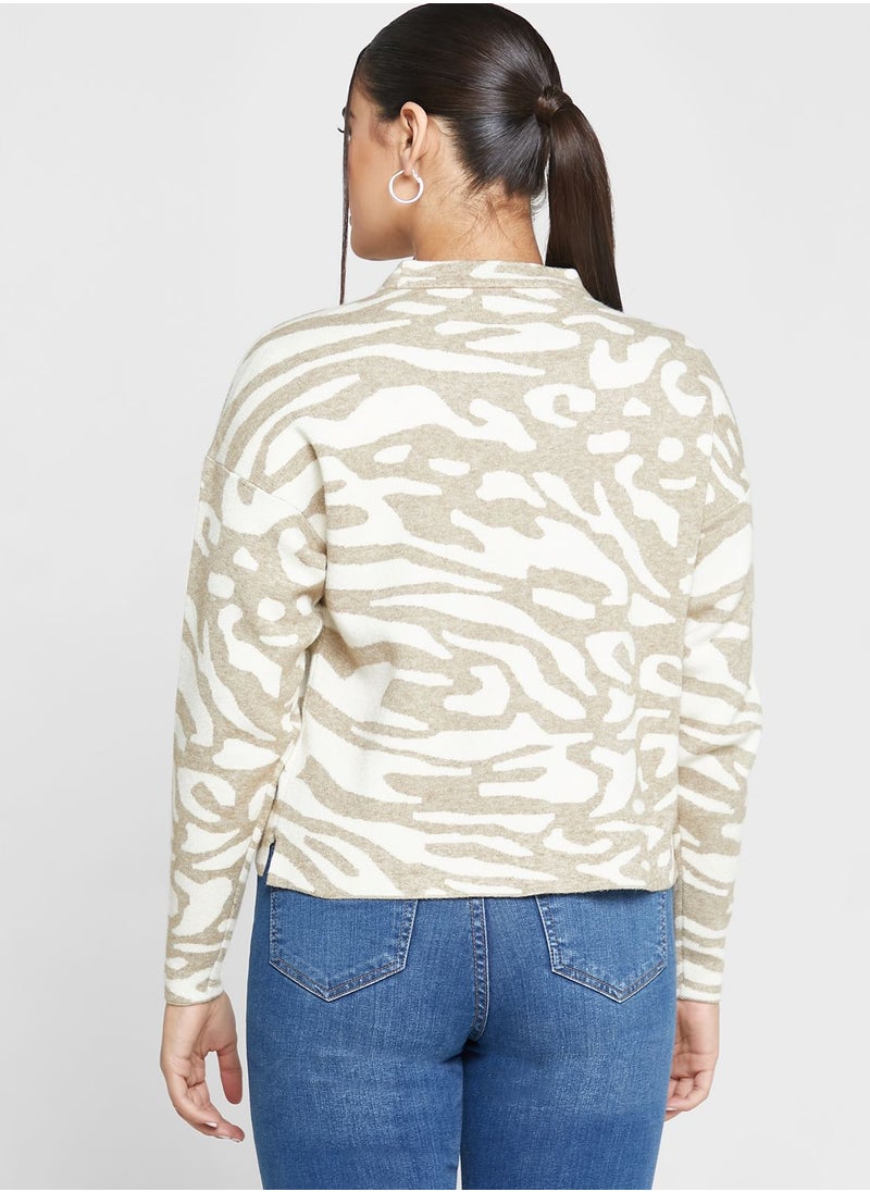 ONLY - Printed Knitted Sweater - Image 1