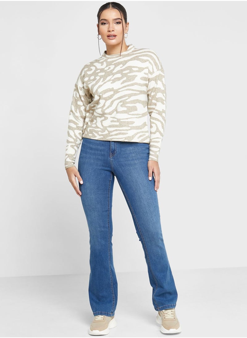 ONLY - Printed Knitted Sweater - Image 1