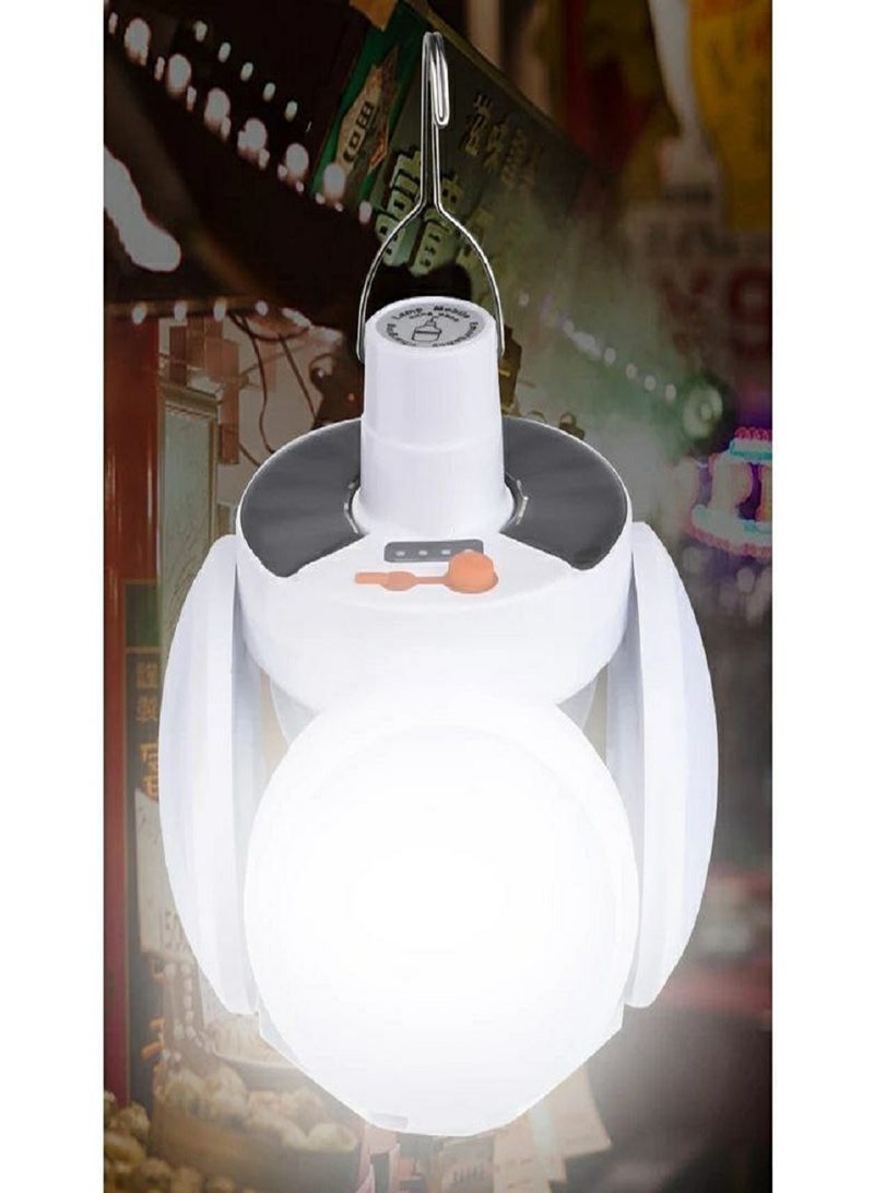 كشاف اضاءة ليد شكل كرة ، مع ٥ كشافات منفصلة، اضاءة قوية، مع شاحن يو اس بي