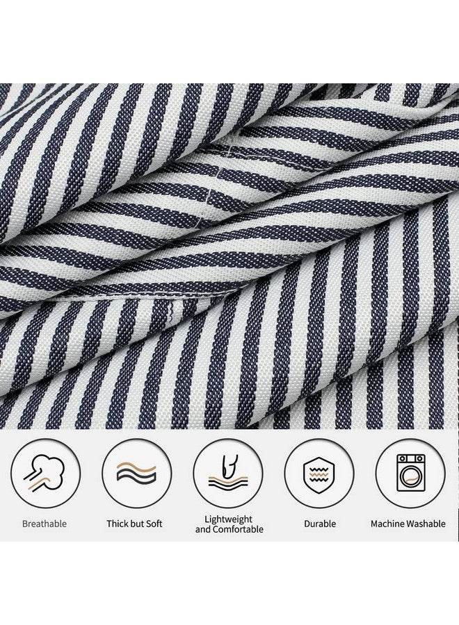 NLUS 2 Pack Kitchen Cooking Aprons, Adjustable Bib Soft Chef Apron with 2 Pockets for Men Women (Blue Pinstripes/Pink Pinstripes) - Image 4