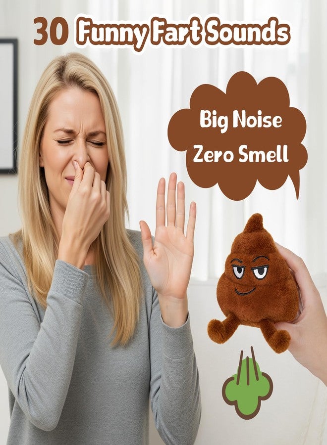Dalycro Farting Poop Plush Toy – Funny Fart Noise Maker with 30 Sounds, Fake Poop for Kids, Men, Pets & Prank Lovers Gag Gift (Brown) - Image 4