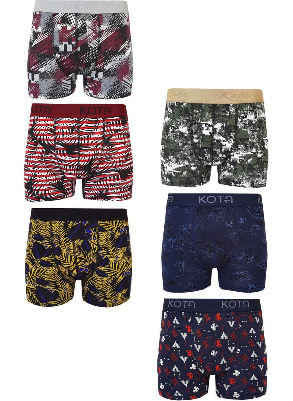 Hepsine Rakip - Competing All 6 Men's Patterned Boxer Lycra Cotton Long Johns - Image 1