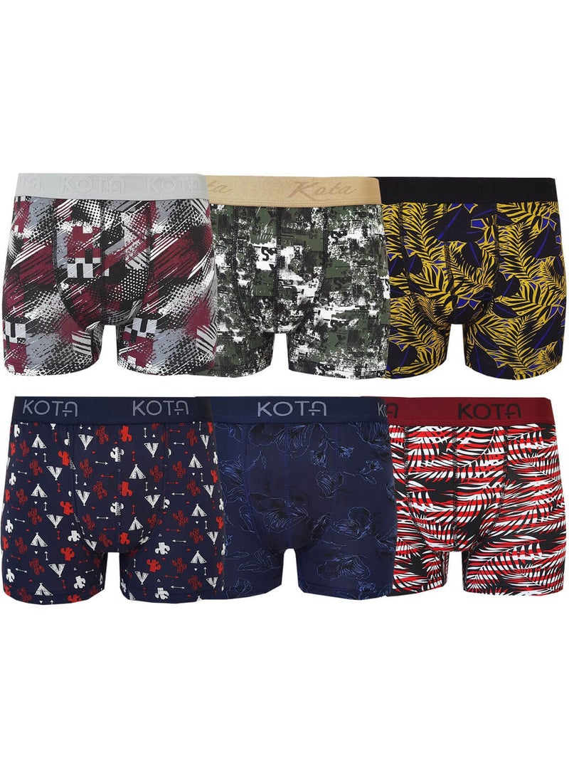 Hepsine Rakip - Competing All 6 Men's Patterned Boxer Lycra Cotton Long Johns - Image 1