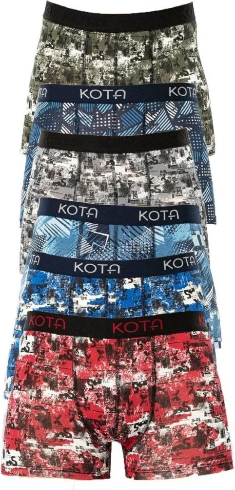 هيبسين راكيب Competing All 6 Men's Patterned Boxer Lycra Cotton Long Johns