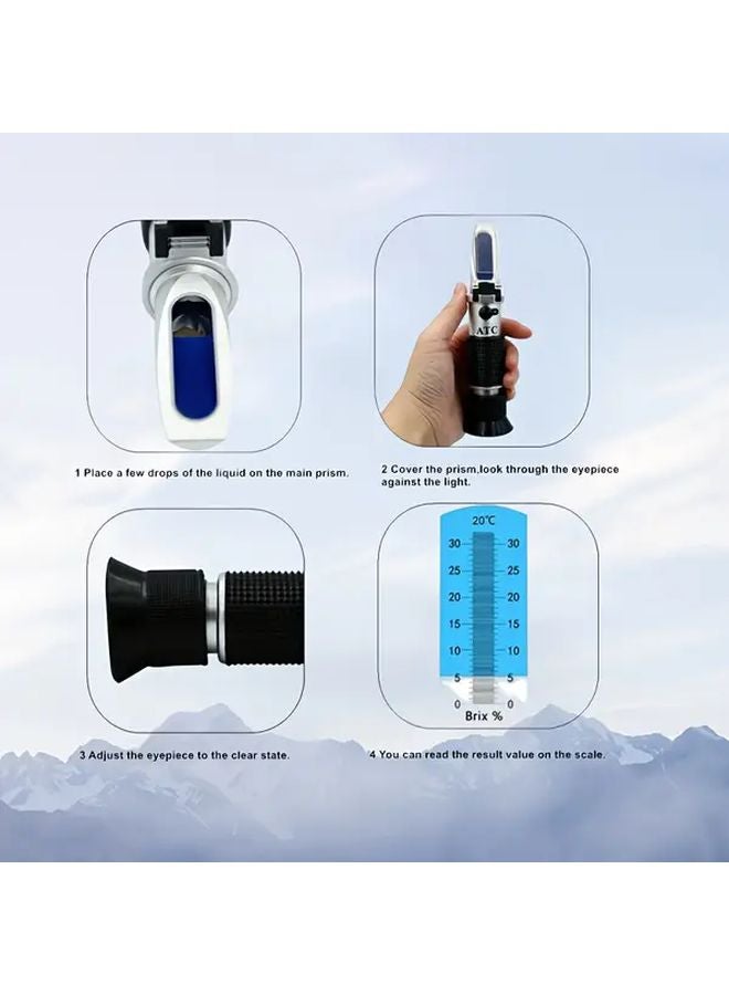 Sugar Concentration 0 32 Refractometer Handheld Automatic Brix Tester With Atc - Image 5