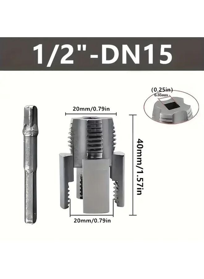 4pcs Set PPR Pipe Threader Tool With Sealant Tape DN15 DN20 Electric Drill Type - Image 3