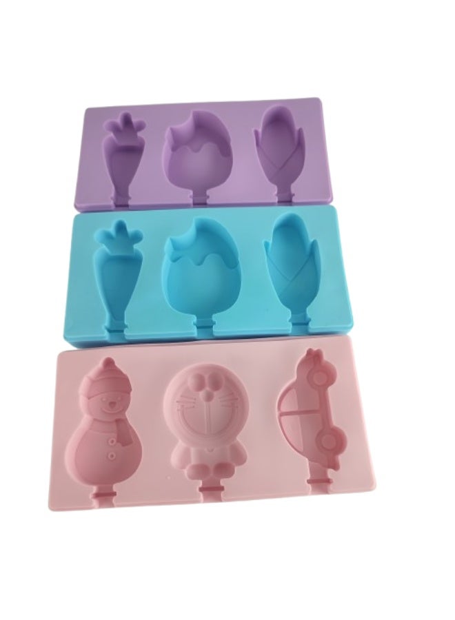 Multi-shape silicone ice cream mold - easy to use and clean - Image 1
