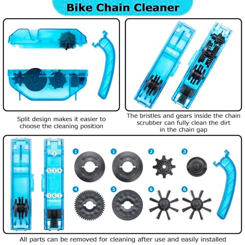 focopot Bike Cleaning Kit Including Bicycle Chain Cleaner Degreaser,Cycling Chain Lube,Cleaner Brush Tool,Scrubber,Suitable for Mountain/MTB,Ebike,Road Bike and Trail Bikes - Image 5