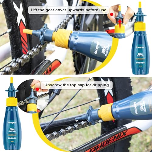 focopot Bike Cleaning Kit Including Bicycle Chain Cleaner Degreaser,Cycling Chain Lube,Cleaner Brush Tool,Scrubber,Suitable for Mountain/MTB,Ebike,Road Bike and Trail Bikes - Image 3
