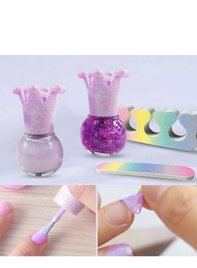 Excefore 29 Pcs Kids Makeup Kit for Girls, Washable Makeup Set Toy with Real Cosmetic Case, Safe  Non Toxic Cosmetic Toy for Little Girl, Pretend Play Makeup Beauty Set Birthday Toys Gift for 5+Years Old Kid - Image 5