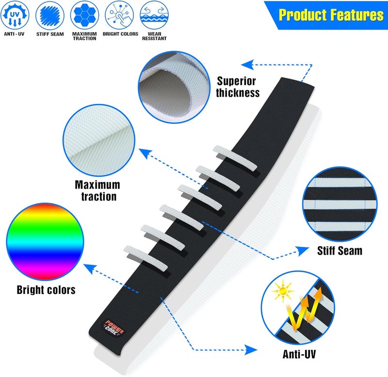 MCHMFG Universal Ribbed Dirt Bike Seat Cover - White-Black - Image 2